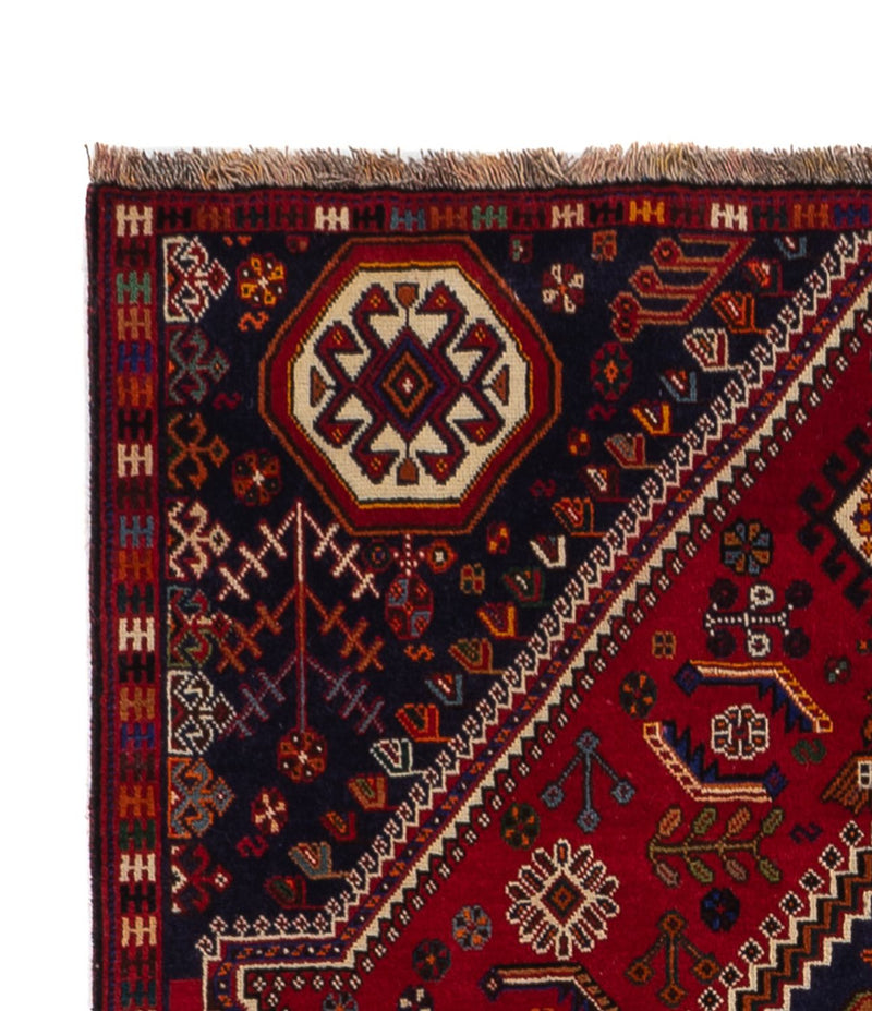 Persisk tæppe - Nomadisk - 256 x 141 cm - mørkerød