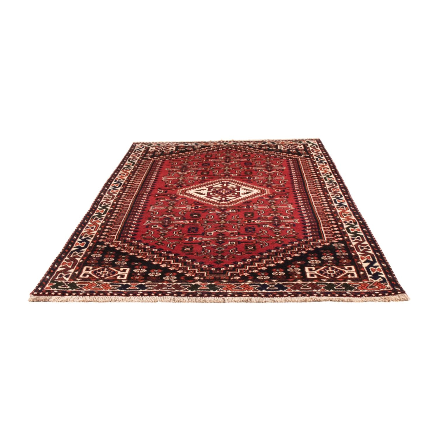 Persisk tæppe - Nomadisk - 252 x 155 cm - mørkerød