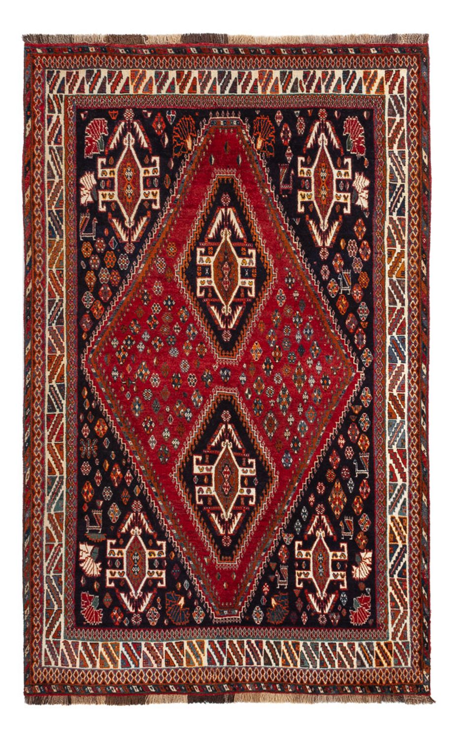 Persisk tæppe - Nomadisk - 247 x 160 cm - rød