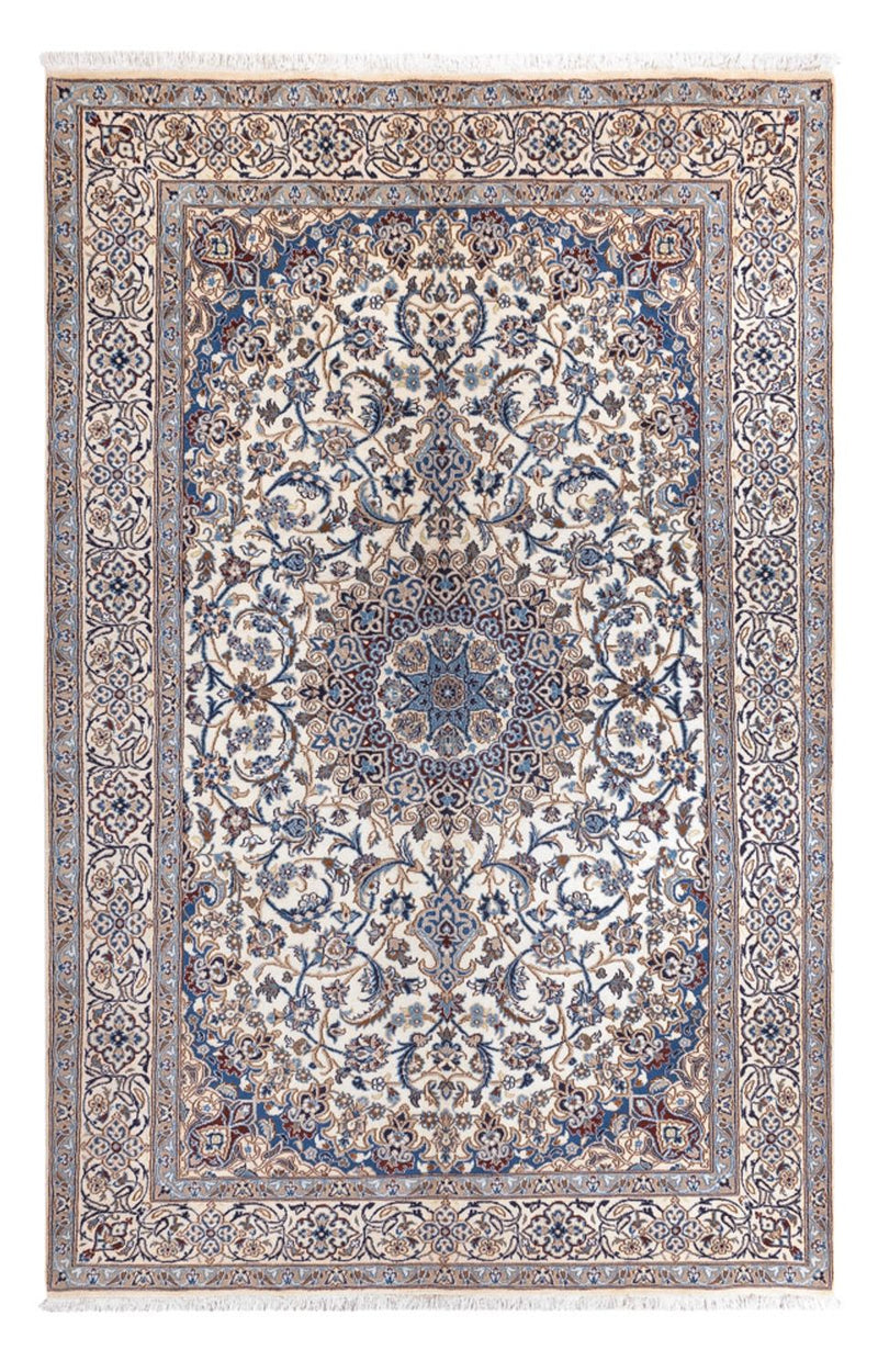Persisk tæppe - Nain - 296 x 196 cm - creme