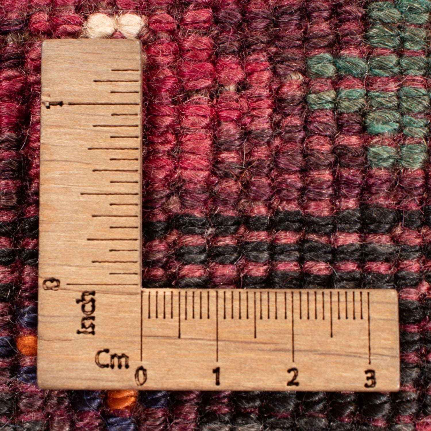 Persisk tæppe - Nomadisk - 254 x 180 cm - mørkerød
