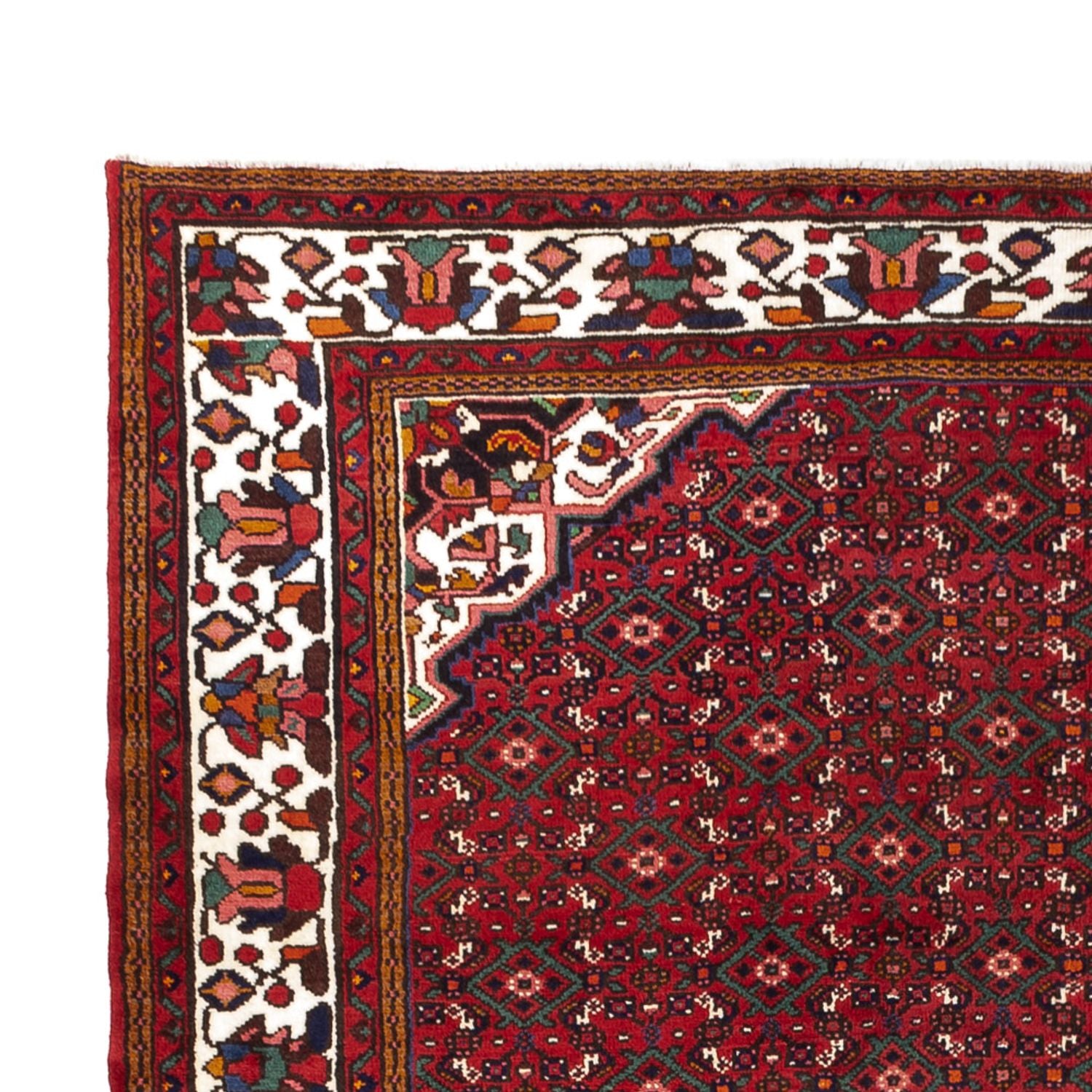 Persisk tæppe - Nomadisk - 318 x 210 cm - mørkerød