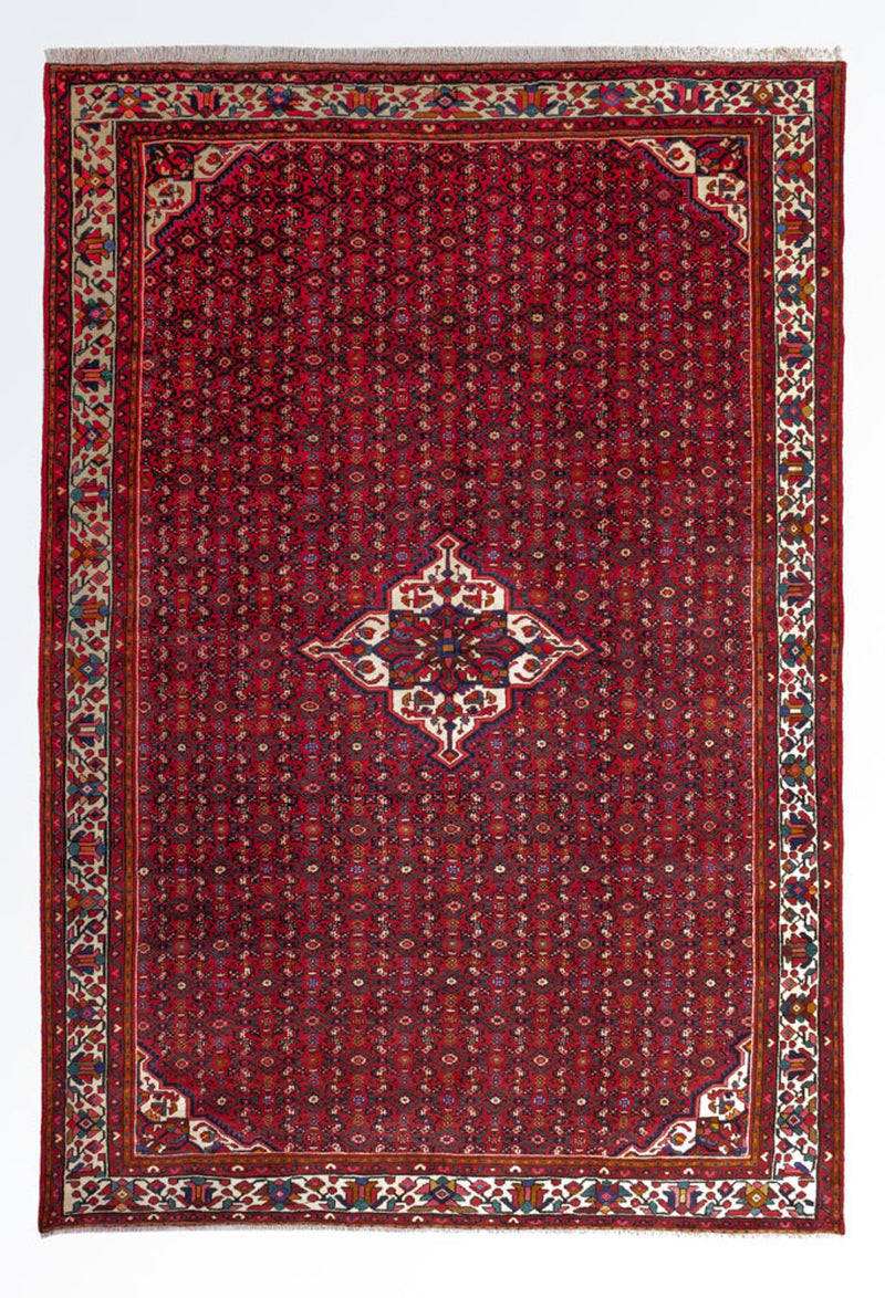 Persisk tæppe - Nomadisk - 363 x 258 cm - mørkerød