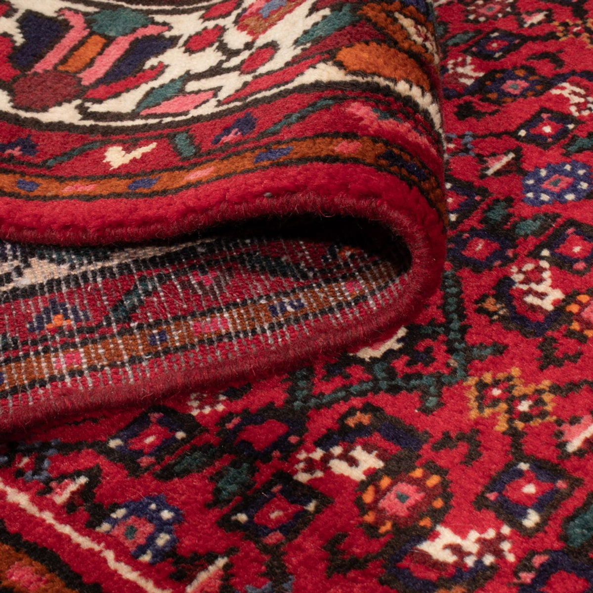 Persisk tæppe - Nomadisk - 363 x 258 cm - mørkerød