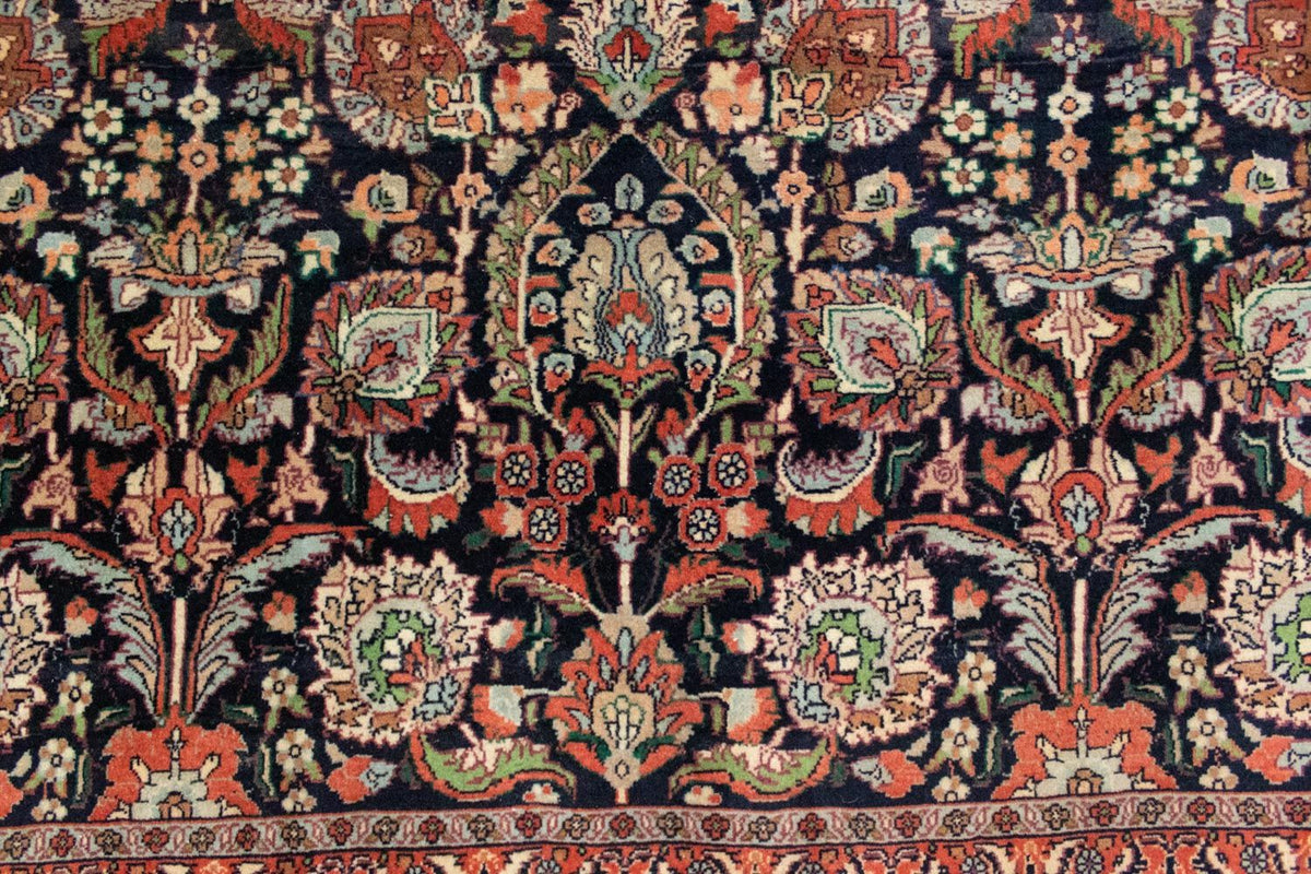 Persisk tæppe - Bijar firkantet  - 197 x 187 cm - blå