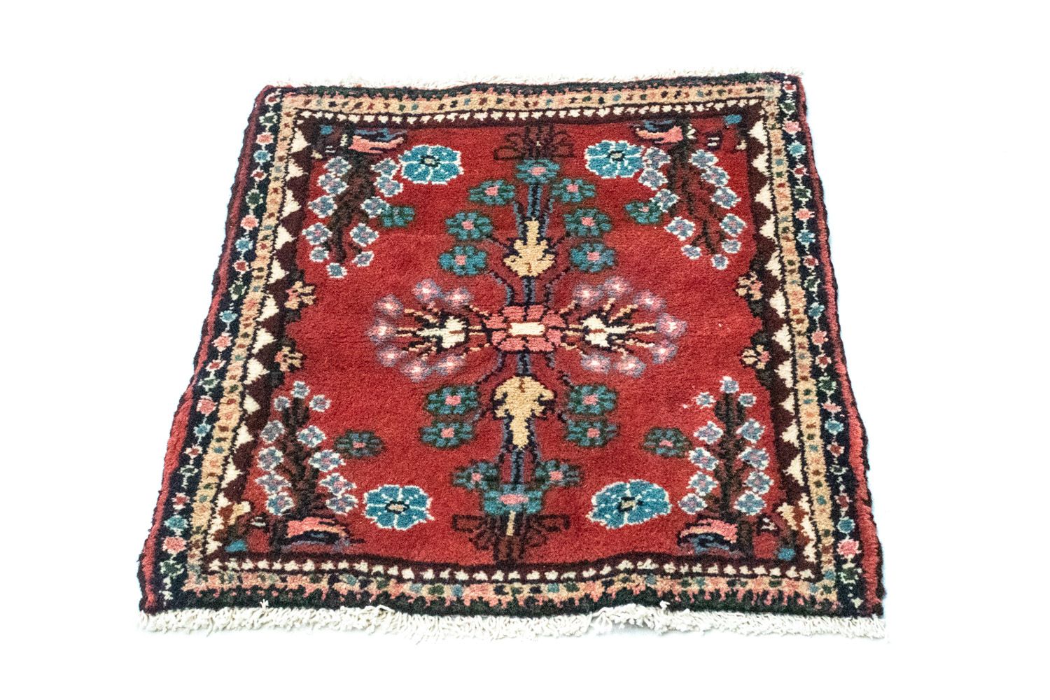 Persisk tæppe - Nomadisk - 60 x 55 cm - rød