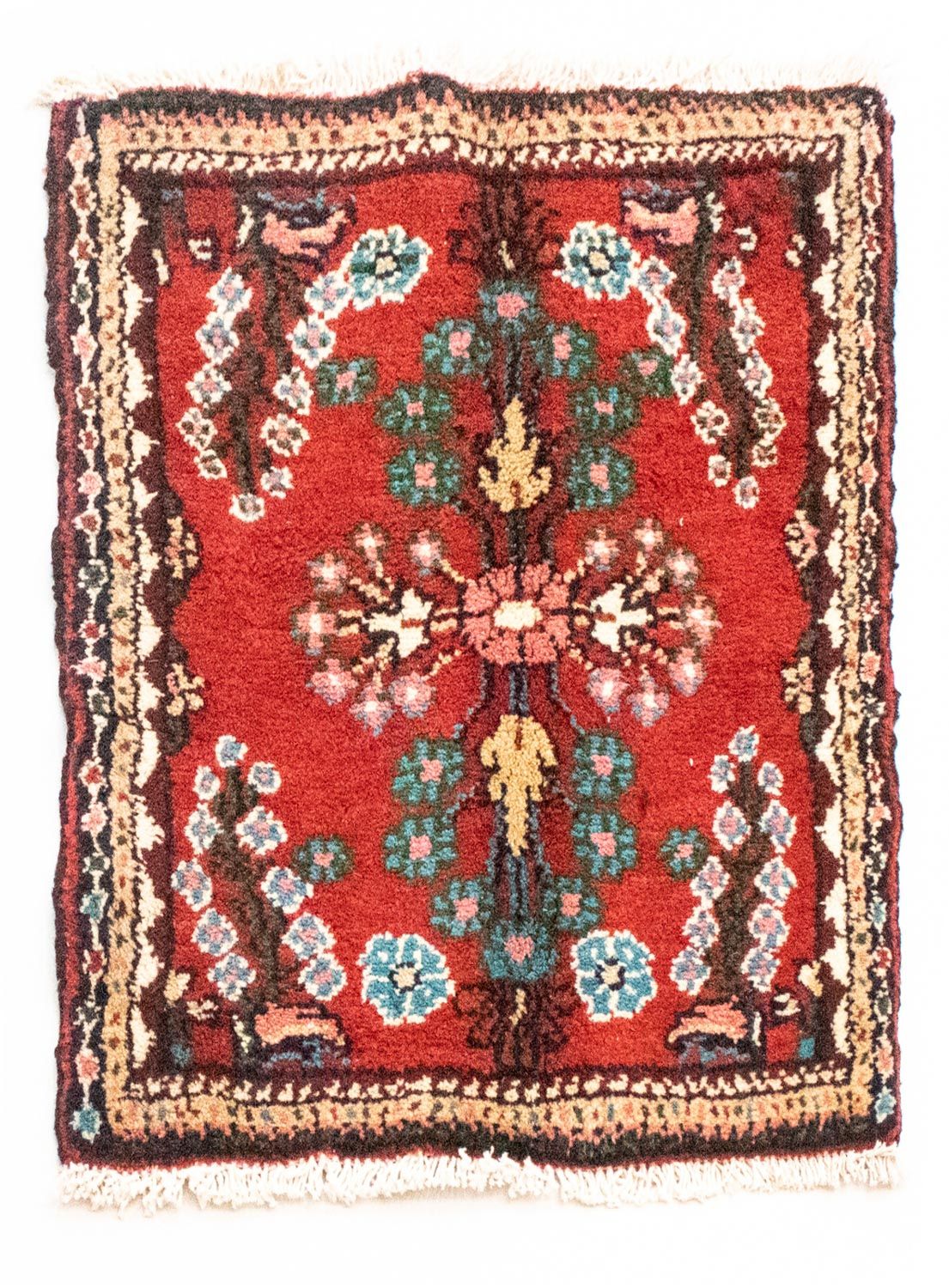 Persisk tæppe - Nomadisk - 60 x 50 cm - rød