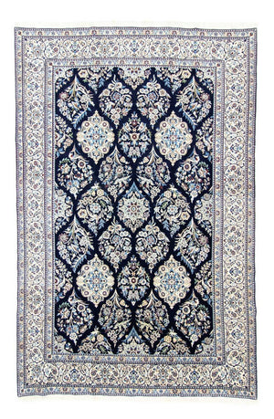 Persisk tæppe - Nain - Royal - 342 x 250 cm - mørkeblå