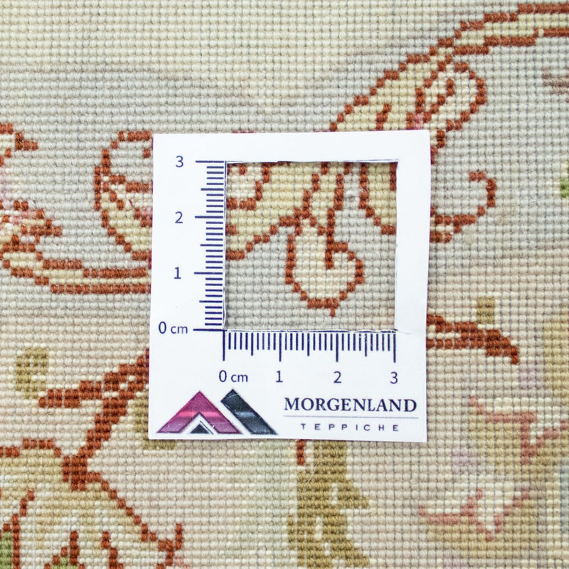 Persisk tæppe - Tabriz - Premium rundt  - 148 x 148 cm - beige