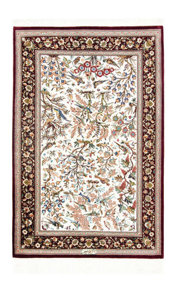 Silketæppe - Ghom Silk - Premium - 123 x 80 cm - beige