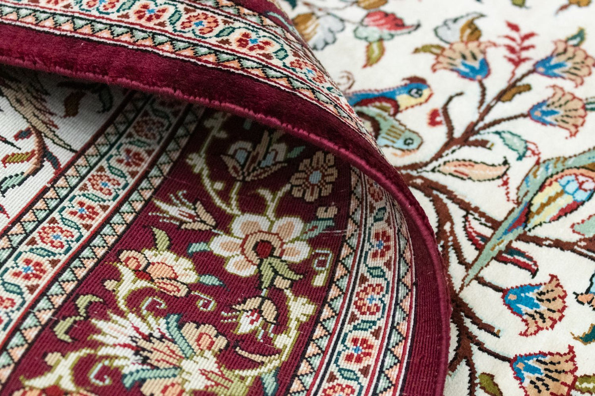 Silketæppe - Ghom Silk - Premium - 123 x 80 cm - beige