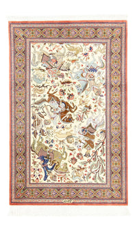 Silketæppe - Ghom Silk - Premium - 121 x 77 cm - beige