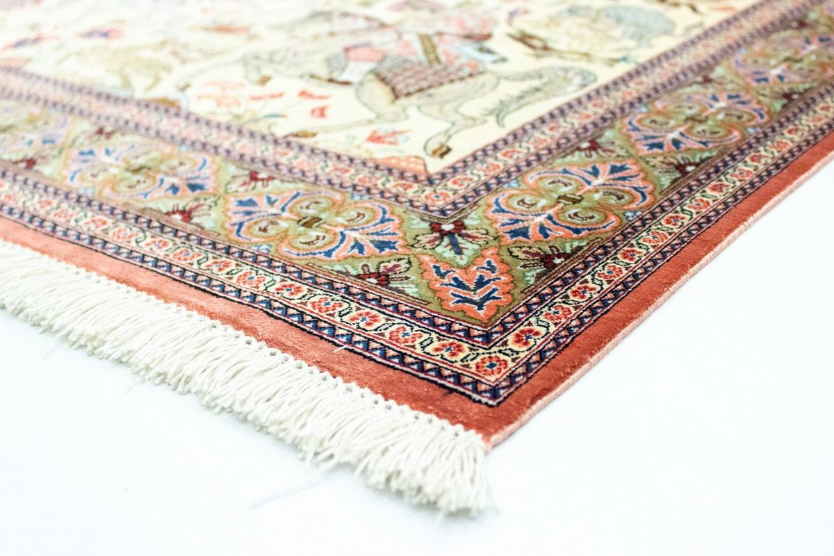 Silketæppe - Ghom Silk - Premium - 121 x 77 cm - beige