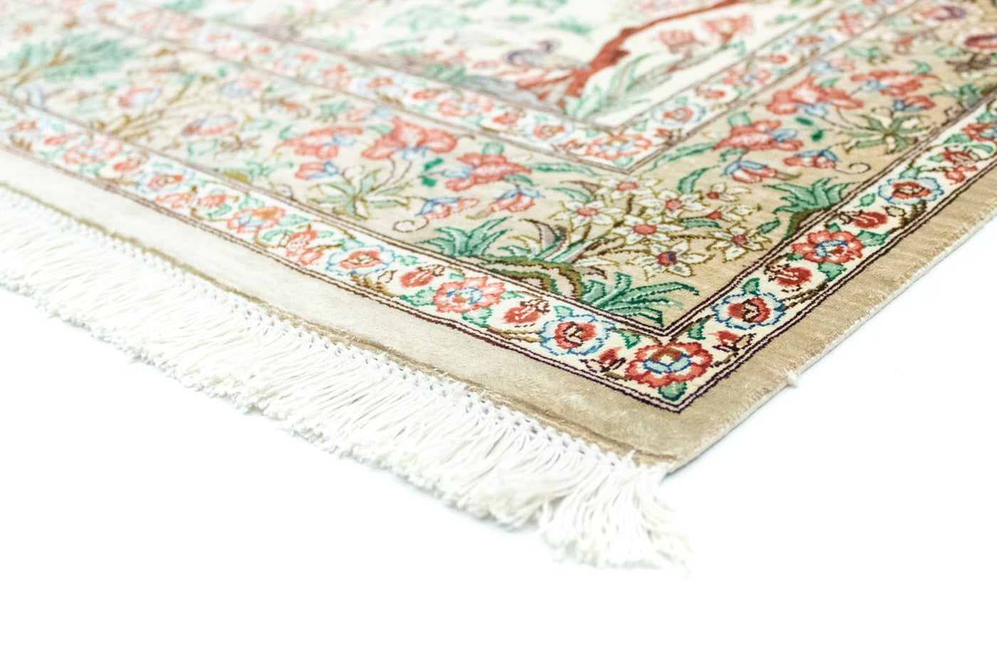 Qom silke Tæppe 122x80cm - Persisk tæppe