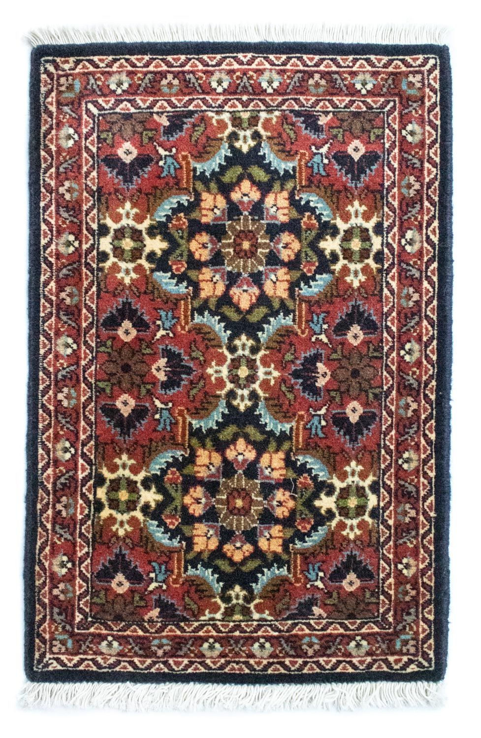 Persisk tæppe - Bijar - 62 x 43 cm - blå
