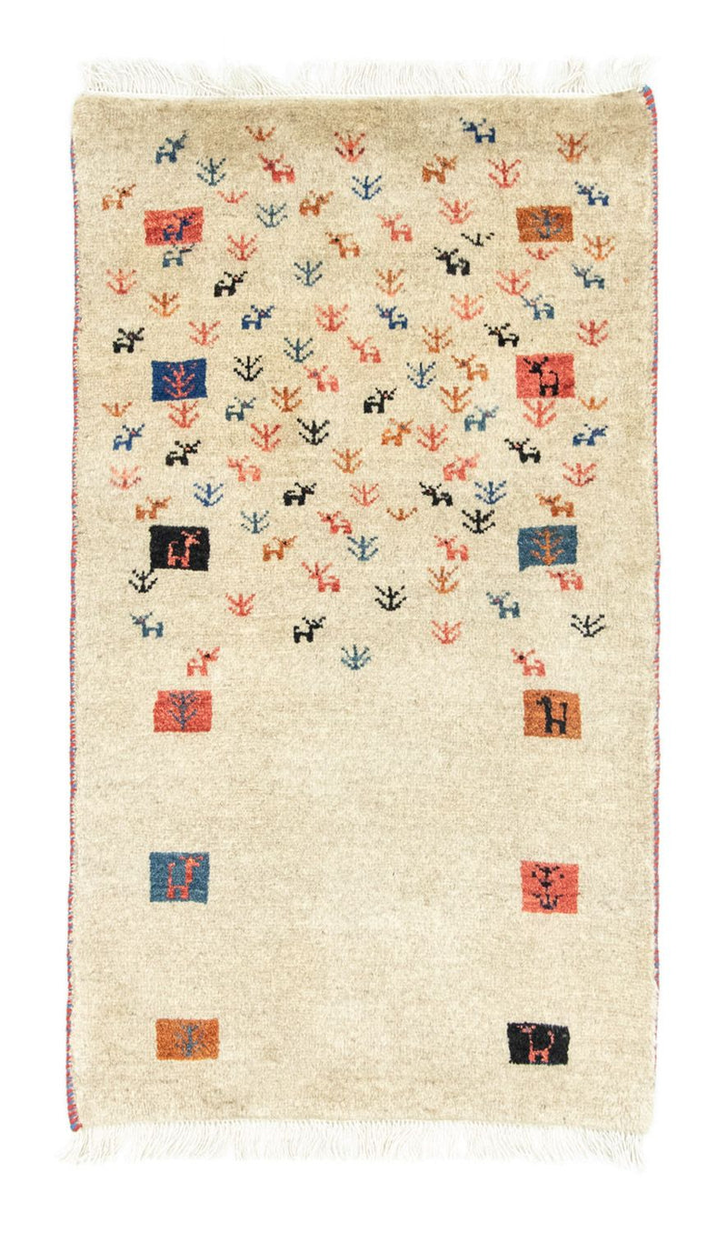 Gabbeh-tæppe - Persisk - 128 x 73 cm - beige