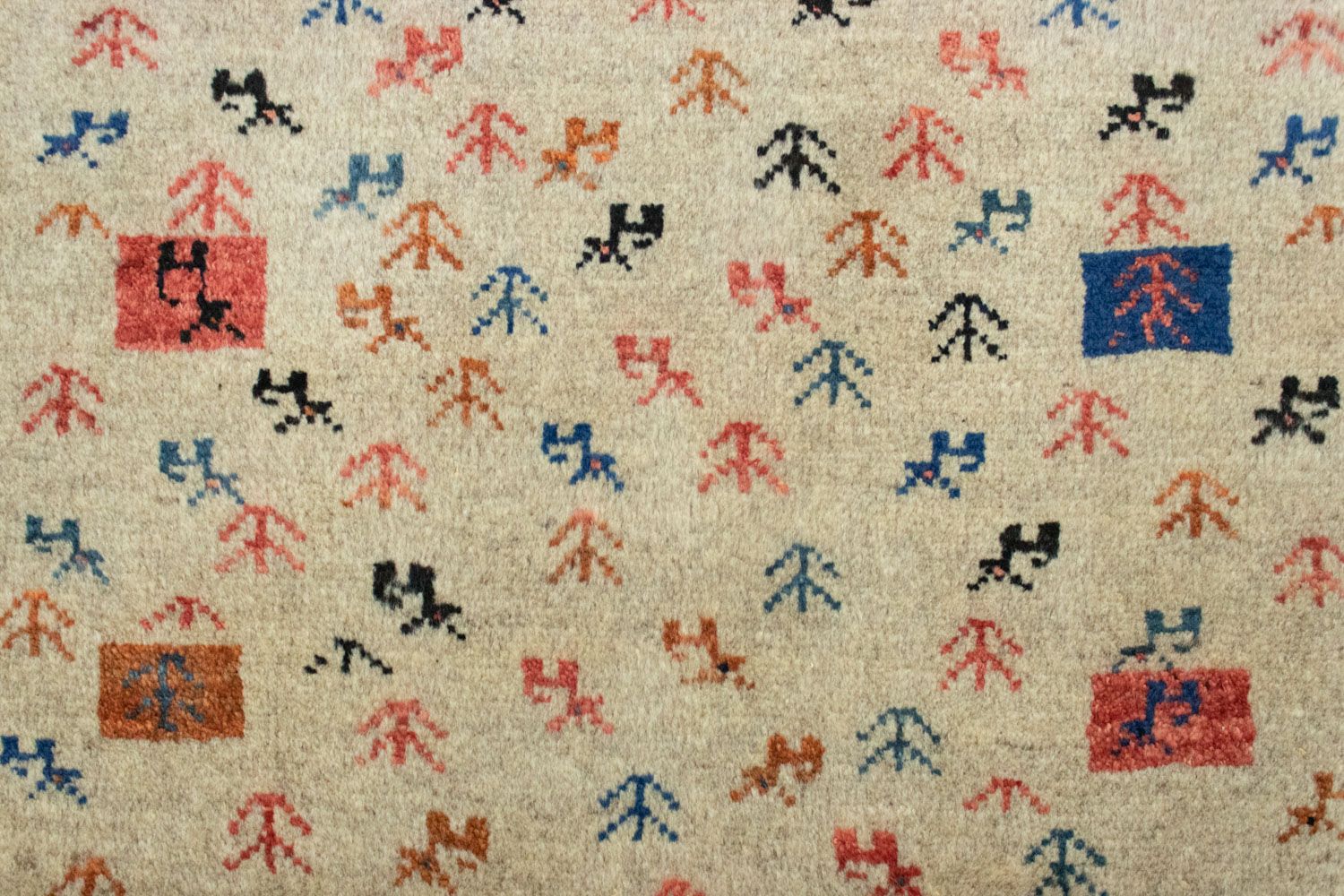 Gabbeh-tæppe - Persisk - 128 x 73 cm - beige