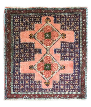 Persisk tæppe - Classic firkantet  - 77 x 73 cm - laks