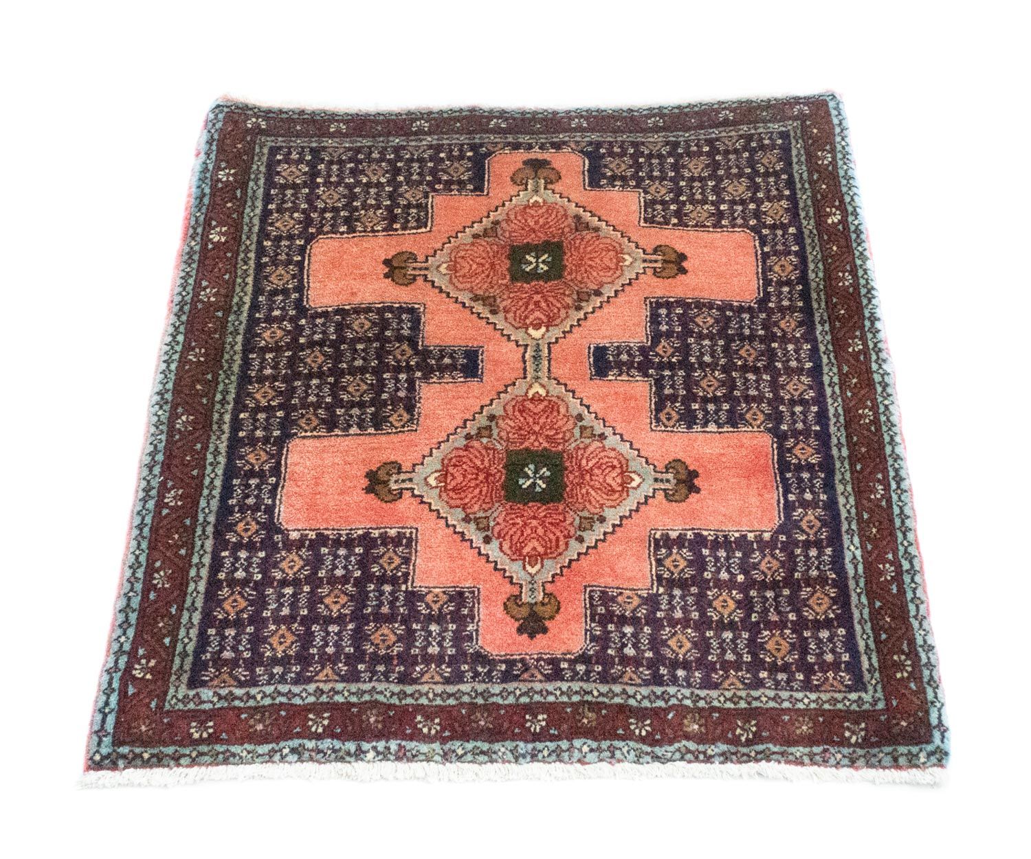 Persisk tæppe - Classic firkantet  - 77 x 73 cm - laks