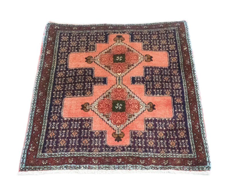 Persisk tæppe - Classic firkantet  - 77 x 73 cm - laks