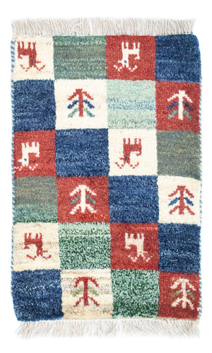Gabbeh-tæppe - Persisk - 60 x 40 cm - flerfarvet