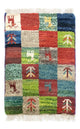Persisk Gabbeh Tæppe 60x40cm - Perserteppich Wollteppich