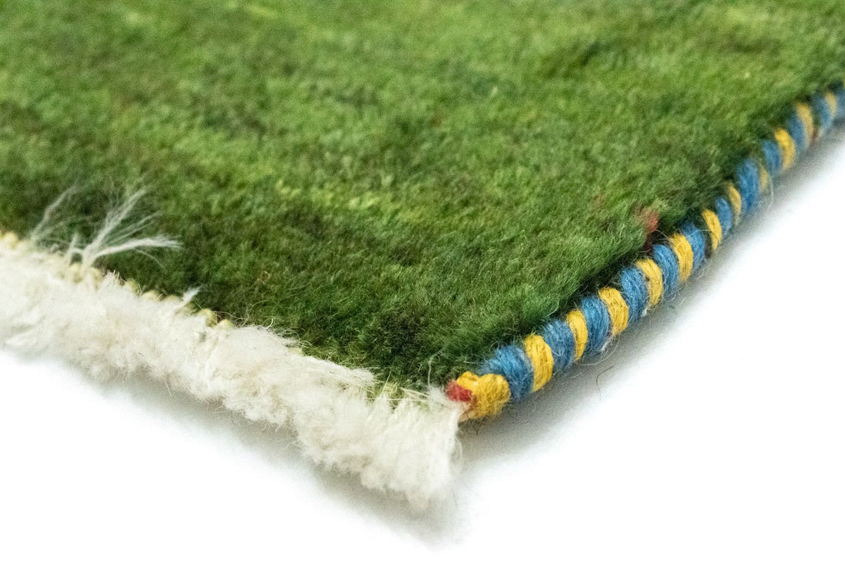 Gabbeh-tæppe - Persisk - 60 x 40 cm - grøn