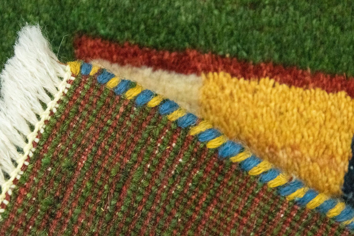 Gabbeh-tæppe - Persisk - 60 x 40 cm - grøn