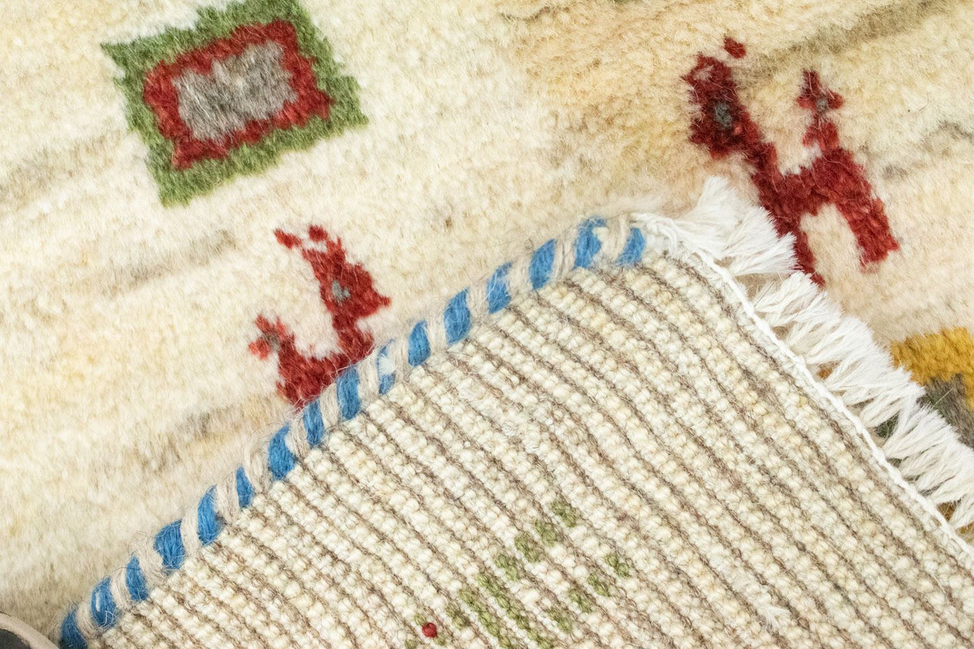 Persisk Gabbeh Tæppe 60x40cm - Perserteppich Wollteppich