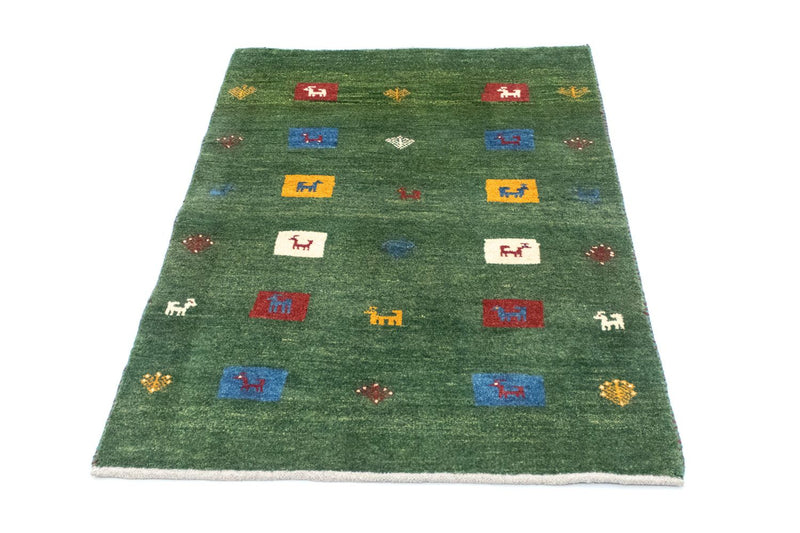 Gabbeh-tæppe - Persisk - 128 x 92 cm - grøn