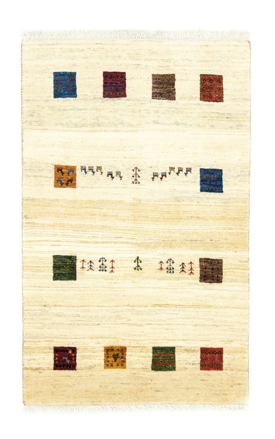 Gabbeh Tæppe - Loribaft Persisk - 130 x 81 cm - flerfarvet