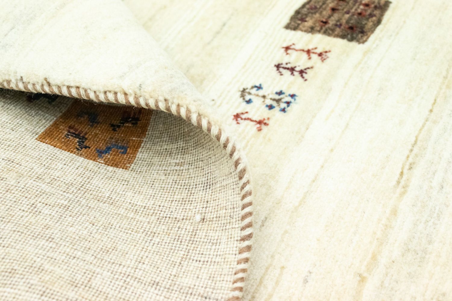 Gabbeh Tæppe - Loribaft Persisk - 130 x 81 cm - flerfarvet