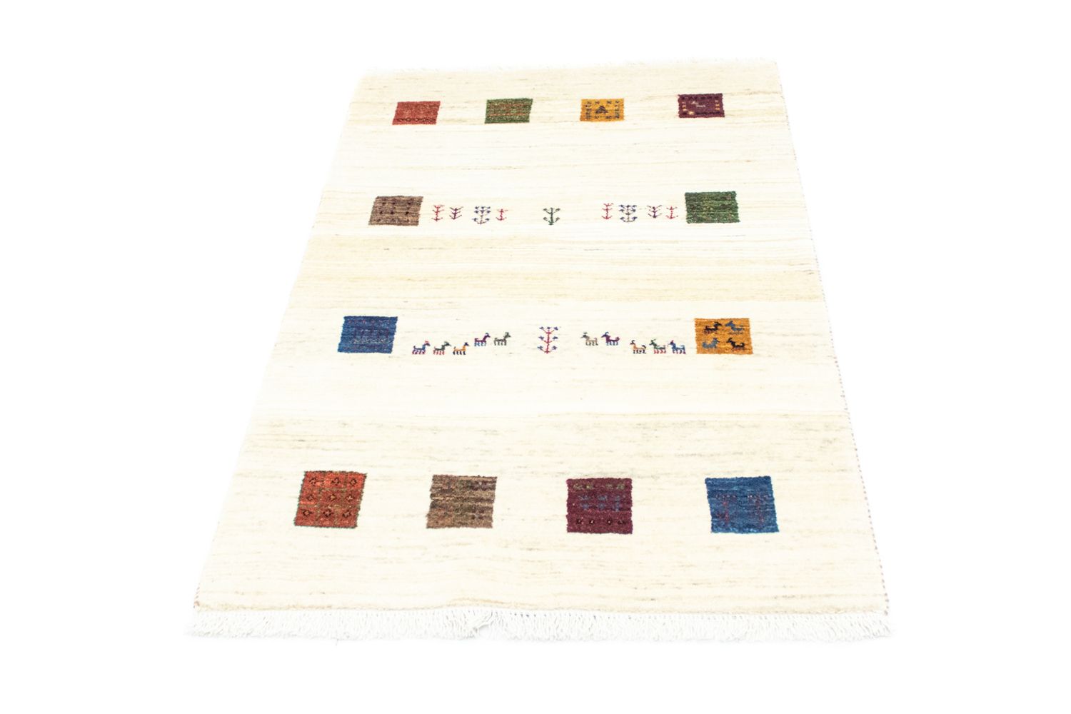Gabbeh Tæppe - Loribaft Persisk - 130 x 81 cm - flerfarvet