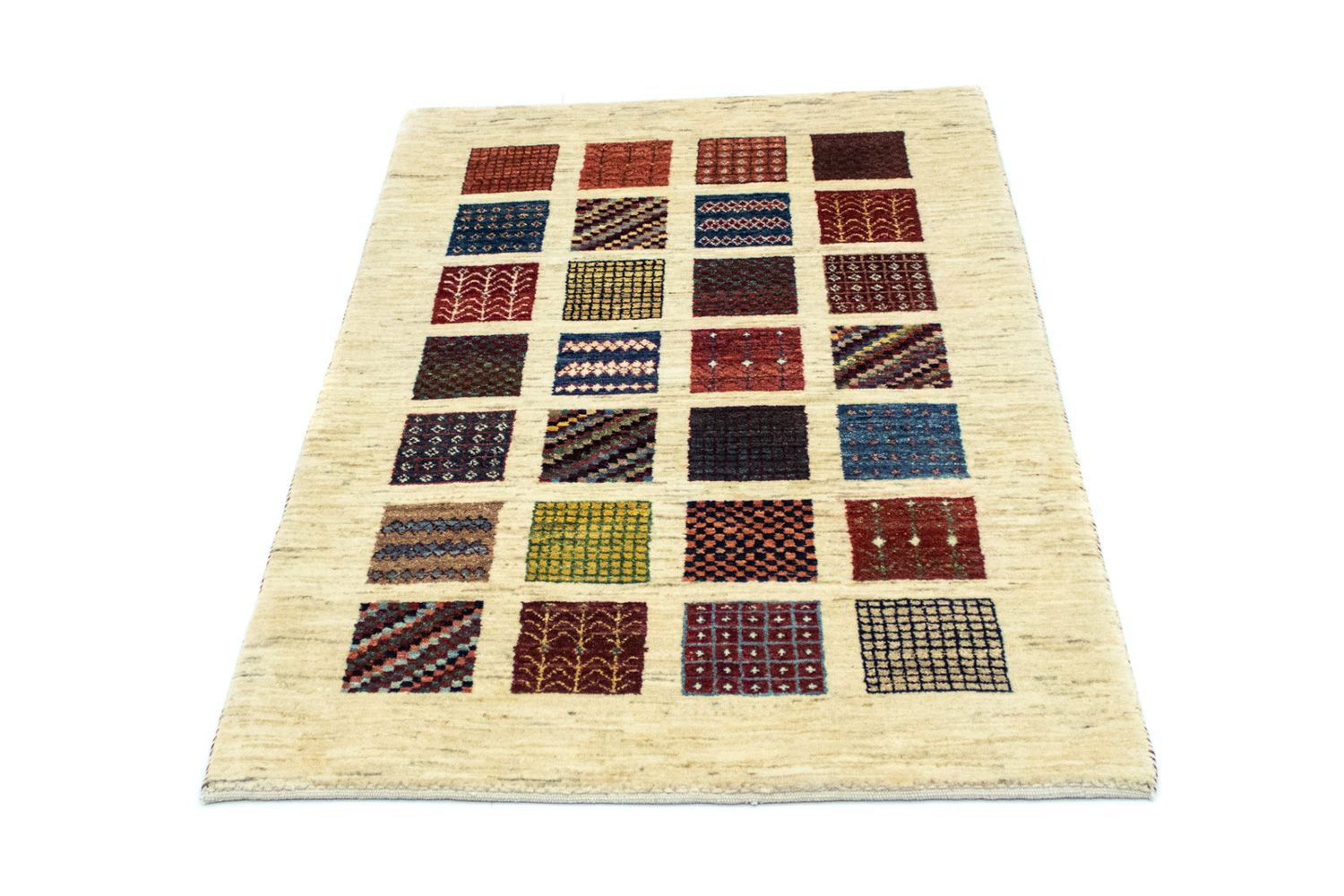 Gabbeh Tæppe - Loribaft Persisk - 132 x 86 cm - flerfarvet