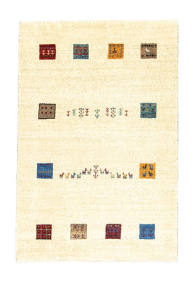 Gabbeh Tæppe - Loribaft Persisk - 128 x 80 cm - beige