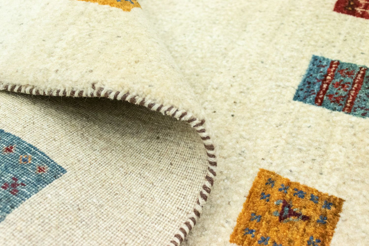 Gabbeh Tæppe - Loribaft Persisk - 128 x 80 cm - beige