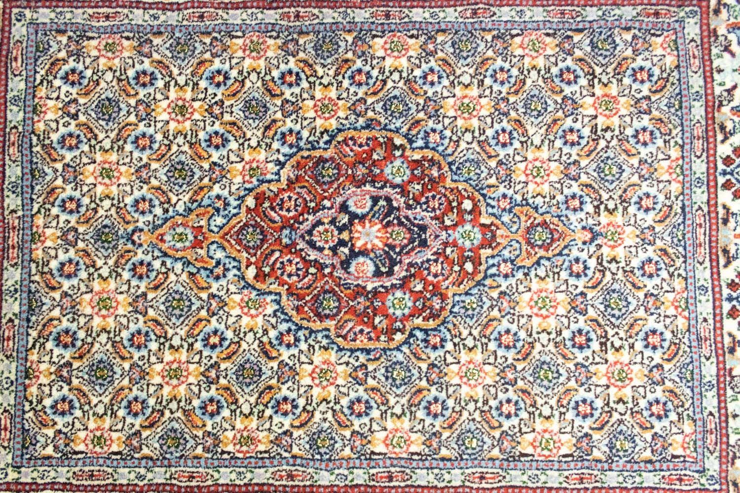 Persisk tæppe - Classic - 105 x 80 cm - blå