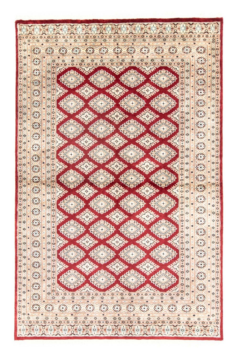 Pakistan Tæppe - 198 x 136 cm - rød