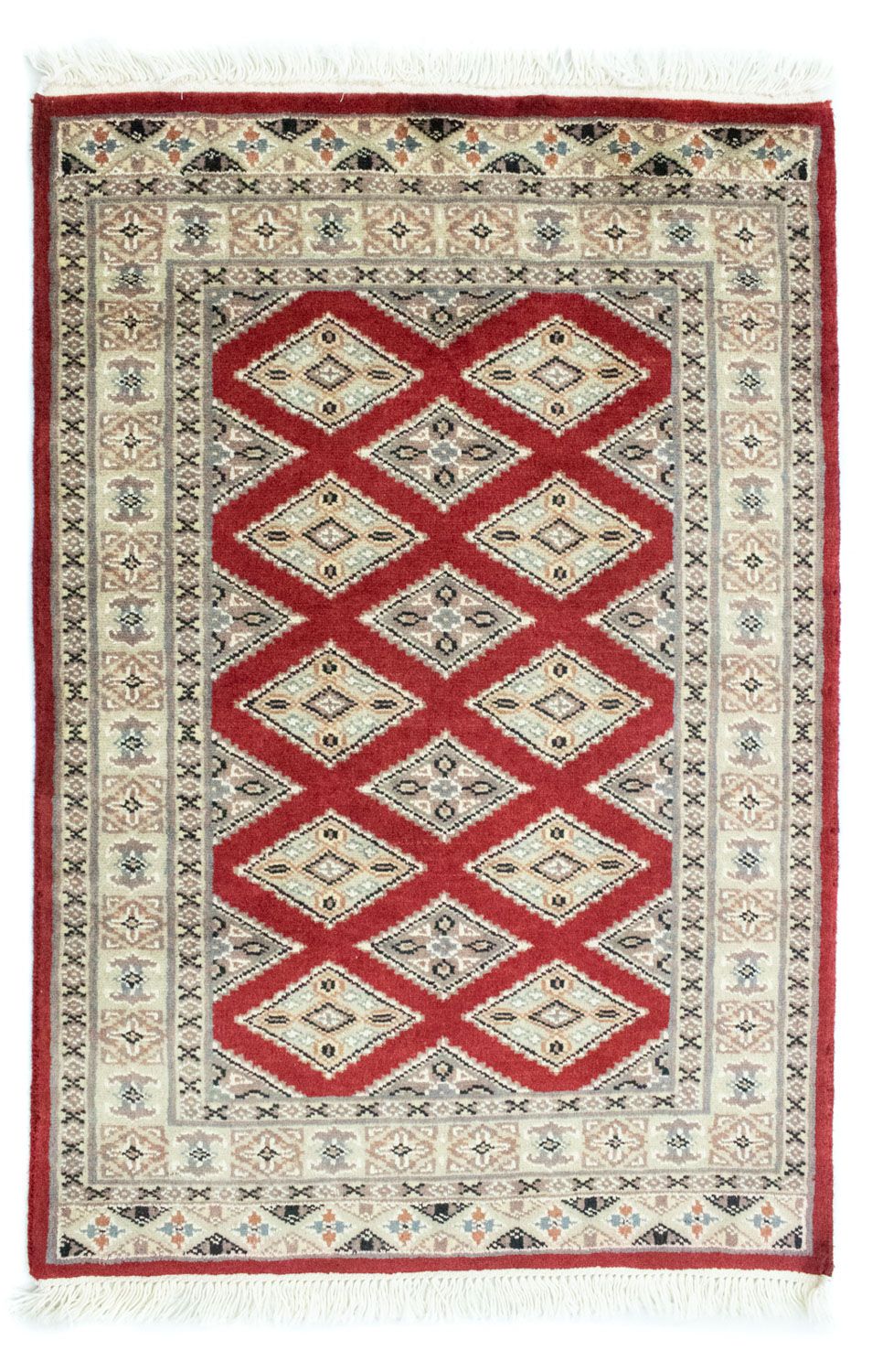 Pakistan Tæppe - 93 x 63 cm - rød