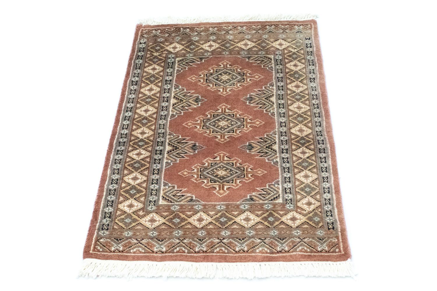 Pakistan Tæppe - 88 x 57 cm - brun