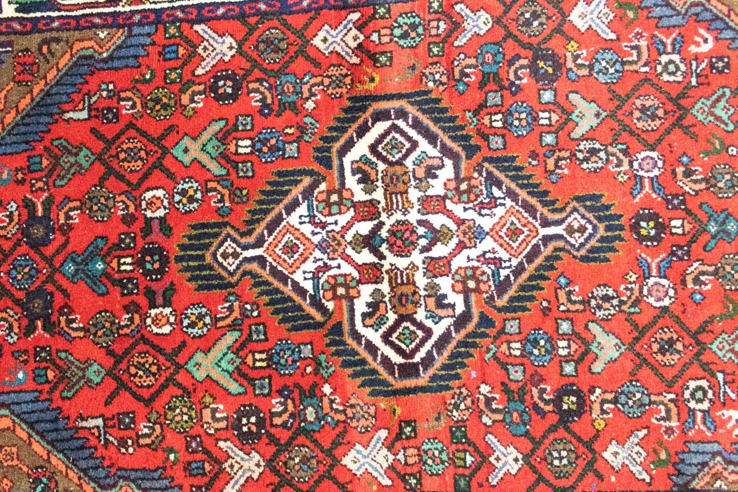 Persisk tæppe - Nomadisk - 122 x 85 cm - rød