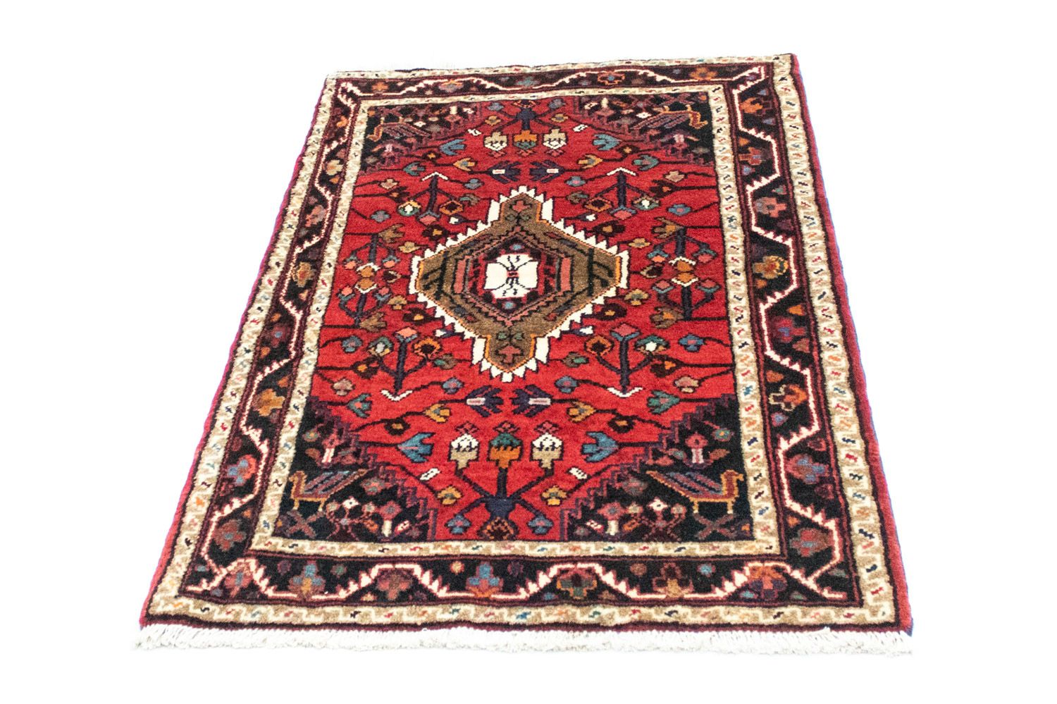 Persisk tæppe - Nomadisk - 133 x 85 cm - rød