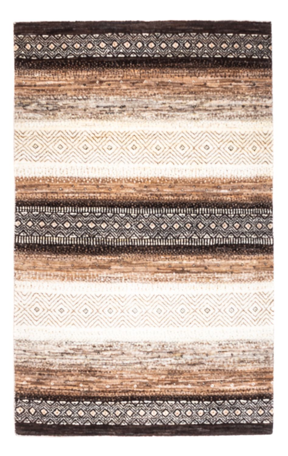 Gabbeh Tæppe - Loribaft Persisk - 150 x 93 cm - natur