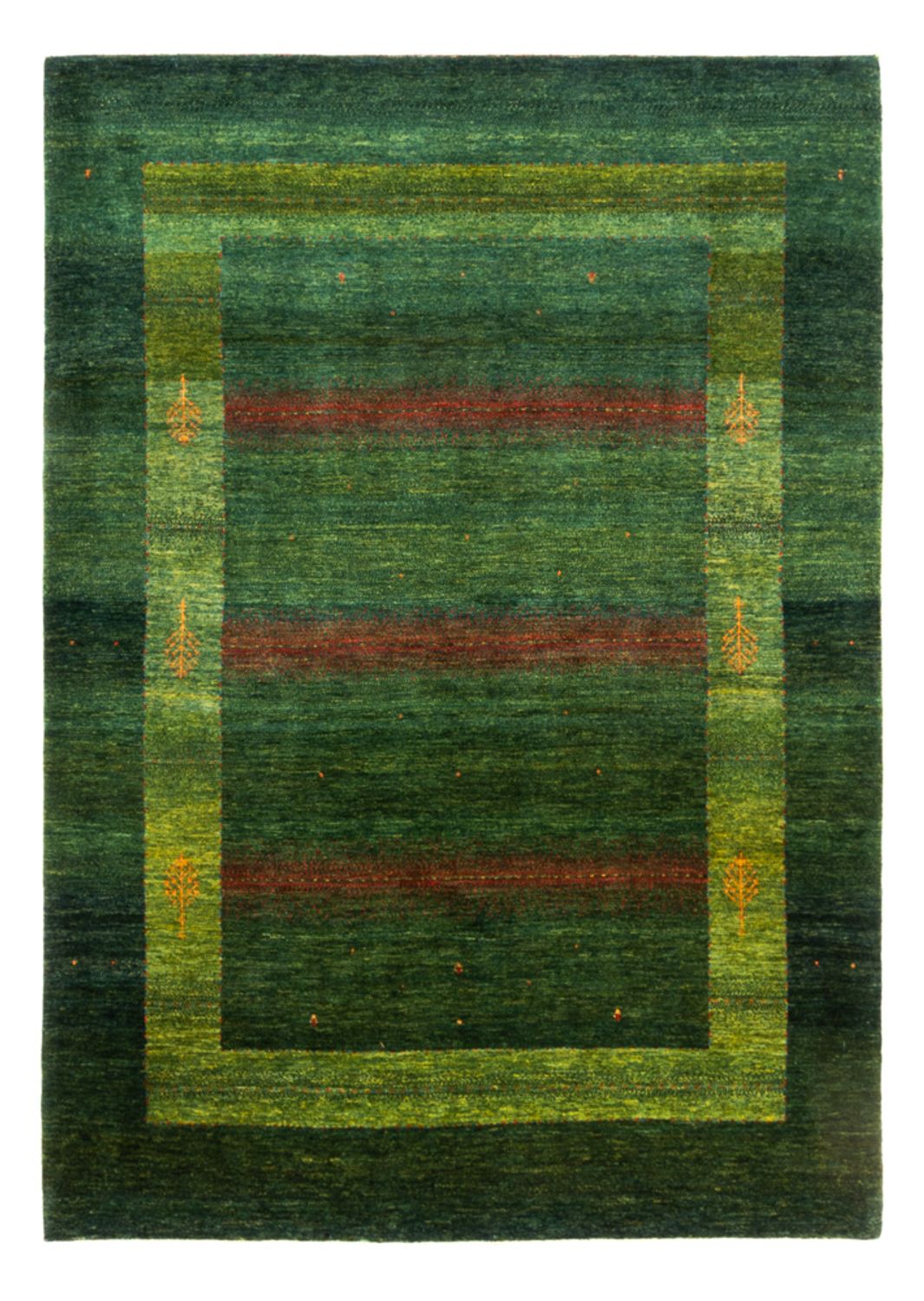 Gabbeh Tæppe - Loribaft Persisk - 245 x 175 cm - grøn