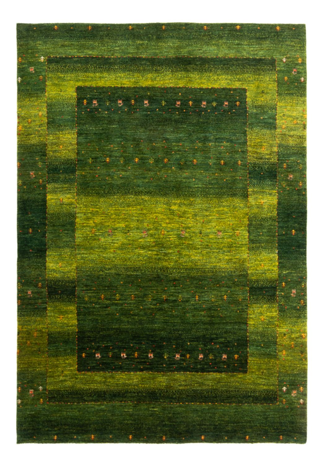 Gabbeh Tæppe - Loribaft Persisk - 238 x 172 cm - grøn