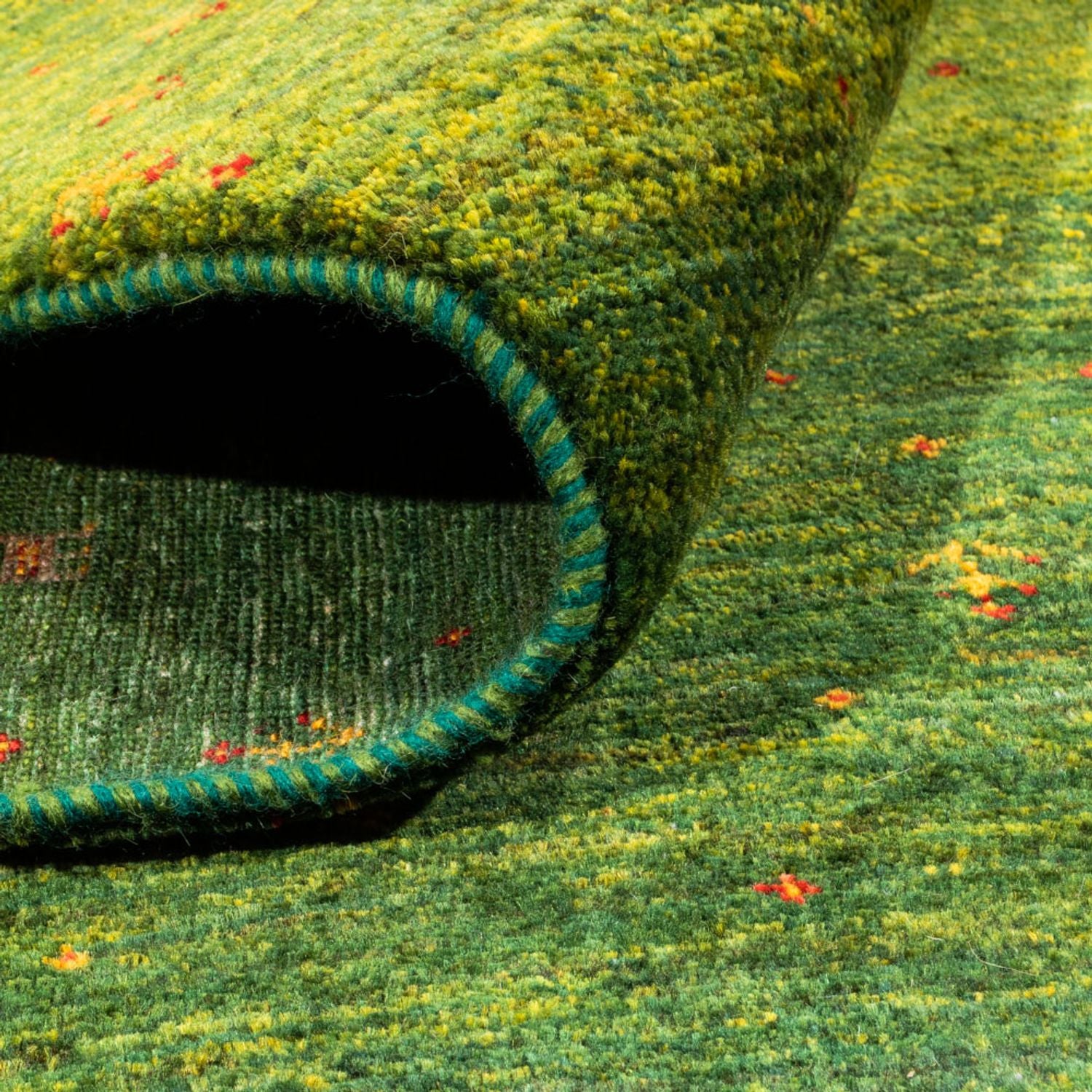Gabbeh Tæppe - Loribaft Persisk - 238 x 172 cm - grøn