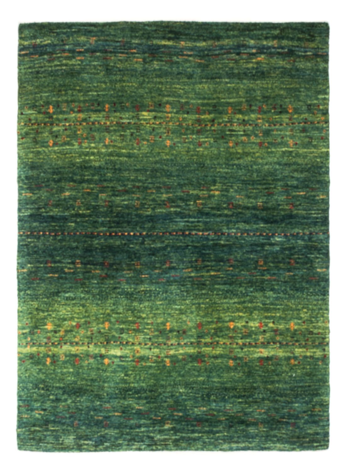 Gabbeh Tæppe - Loribaft Persisk - 139 x 99 cm - grøn