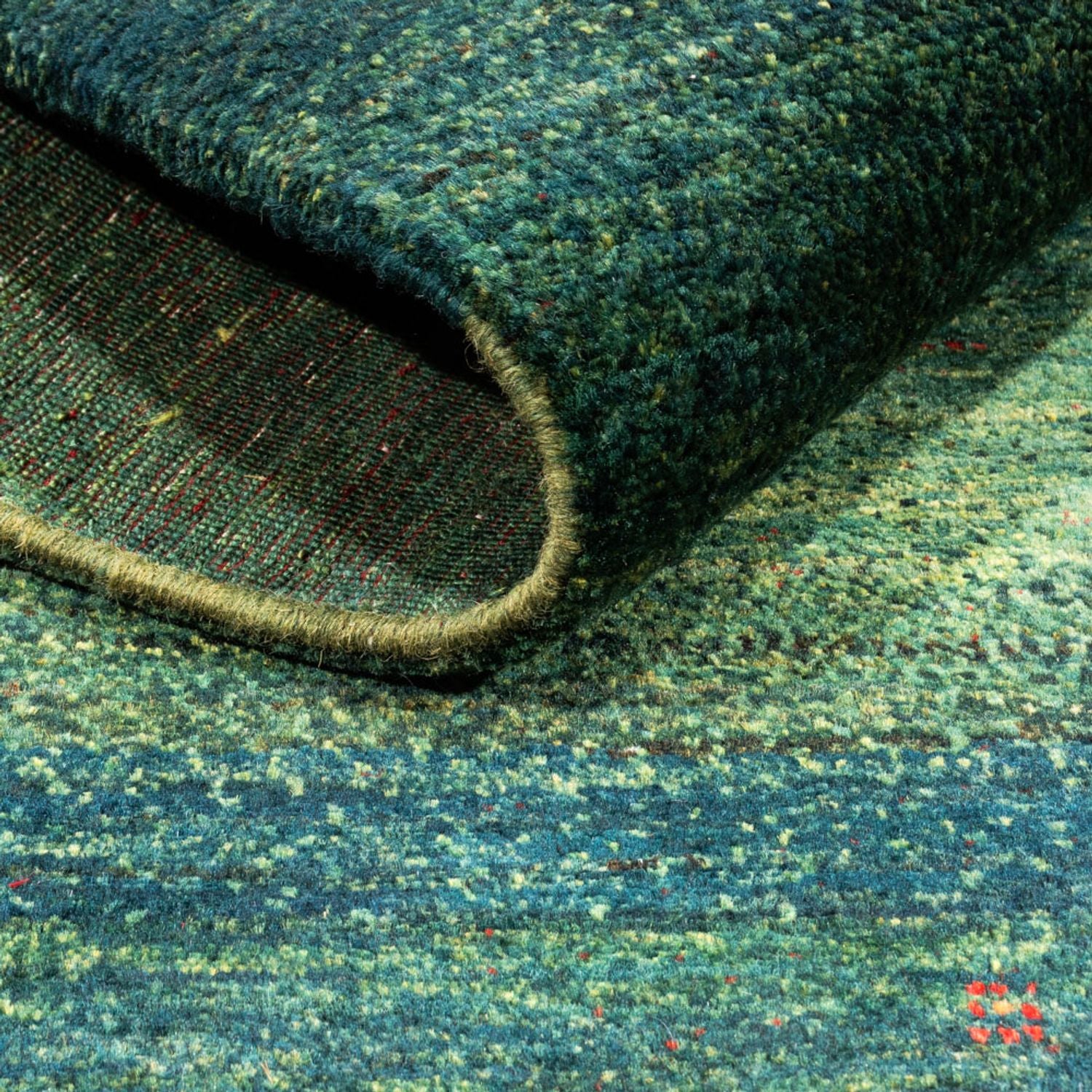Gabbeh Tæppe - Loribaft Persisk - 153 x 103 cm - grøn