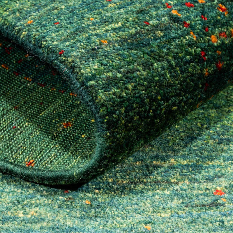 Gabbeh Tæppe - Loribaft Persisk - 146 x 98 cm - grøn