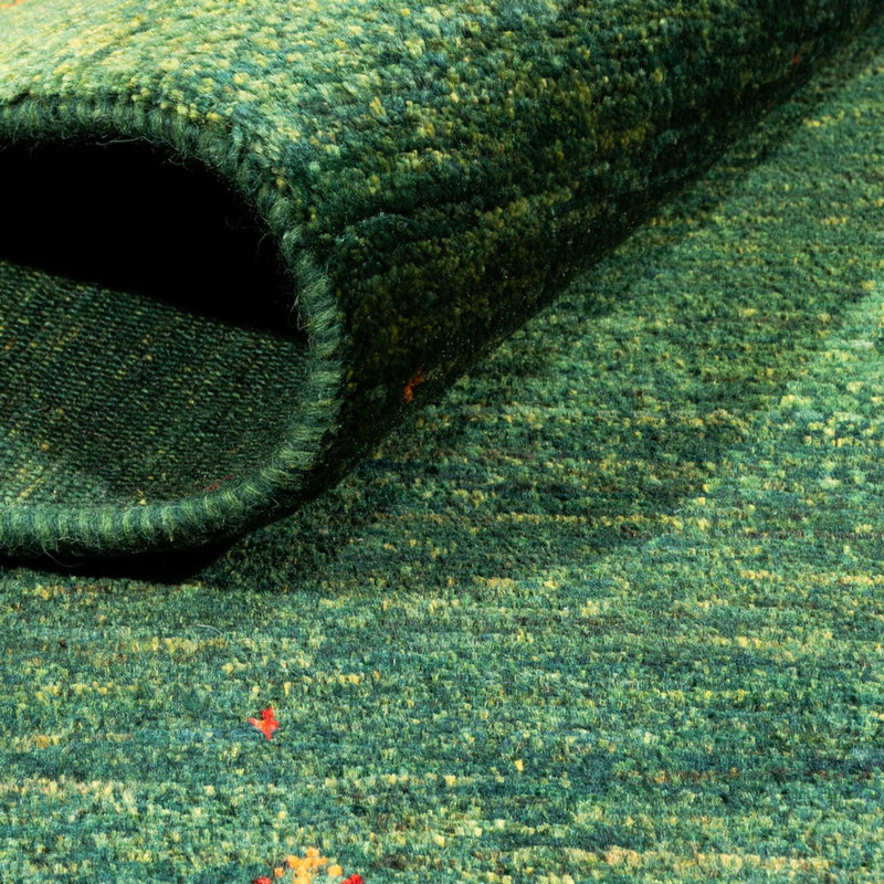 Gabbeh Tæppe - Loribaft Persisk - 241 x 162 cm - grøn